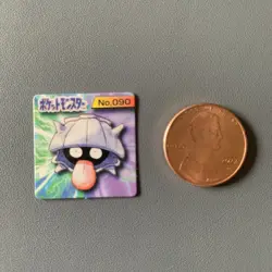 Shellder No. 090 Mini Pocket Card - Pokemon Flake Japanese Nintendo 1 Inch Rare - Image 1