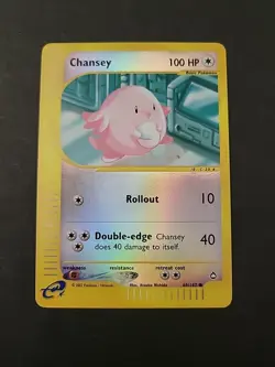 MP Pokemon TCG Chansey Reverse Holo Card 69/147 Aquapolis - Image 1