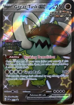 Great Tusk ex - (Paldean Fates Stamped) Holo Promo Miscellaneous Cards & Produc - Image 1
