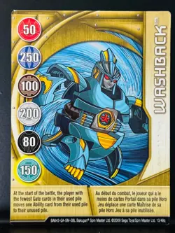 Bakugan Card - Washback - Gold Gate Card - BA643 - 13/48q - 2009 - Image 1