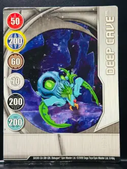 Bakugan Card - Deep Cave - Silver Gate Card - BA590 - 8/48q - 2009 - Image 1
