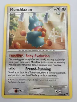 Munchlax (70) Rising Rivals 70/111 MP-HP Pokemon Card - Image 2