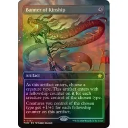 FOIL BANNER OF KINSHIP (BORDERLESS) Foundations FDN Magic MTG MINT CARD - Image 1