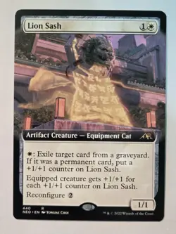 MTG Lion Sash Kamigawa: Neon Dynasty 440 Regular Rare - Image 2