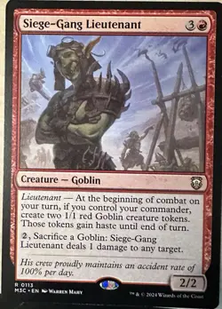 Siege-Gang Lieutenant Commander Modern Horizons Mtg - Image 1