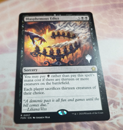 Blasphemous Edict Promo - Foundations FDN MTG Magic the Gathering - Near Mint - Image 1