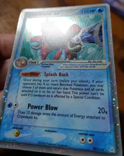 Crawdaunt ex 99/110 Holo EX Holon Phantoms Pokemon Card VLP-NM SWIRL - Image 4