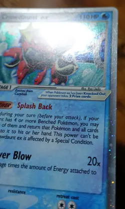Crawdaunt ex 99/110 Holo EX Holon Phantoms Pokemon Card VLP-NM SWIRL - Image 5