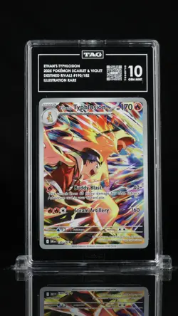 2025 Pokemon Destined Rivals Ethan's Typhlosion TAG 10 190/182 Illustration Rare - Image 4