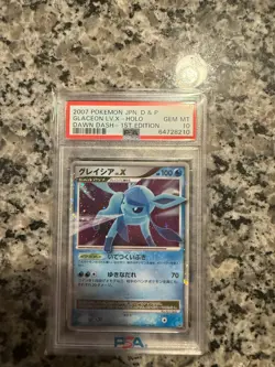 2007 Pokemon Japanese Dawn Dash Glaceon Lv. X Holo PSA 10 - Image 1