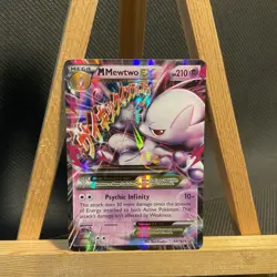 2015 Pokemon M Mewtwo EX BREAKthrough Rare Holo #64/162 Nm + - Image 1