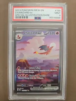 2023 POKEMON MEW EN-151 SPECIAL ILLUSTRATION RARE SIR #199 CHARIZARD EX PSA 9 - Image 1
