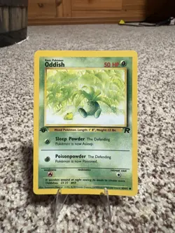 Pokemon TCG 1st Edition Oddish 63/82 Team Rocket WOTC Vintage MINT - Image 1