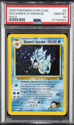 2000 POKEMON GYM CHALLENGE HOLO #5 GIOVANNI'S GYARADOS PSA 10 - Image 1