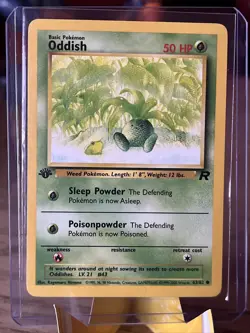 Pokemon TCG Oddish Team Rocket 63 Regular 1st Edition Common LP - Image 1