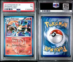 2013 POKEMON BLACK & WHITE PLASMA STORM #17 INFERNAPE-HOLO PSA 7 - Image 3
