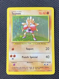 Hitmonchan Tygnon 7/102 Base Set Italian Holo Rare Pokemon - Light Play - Image 1