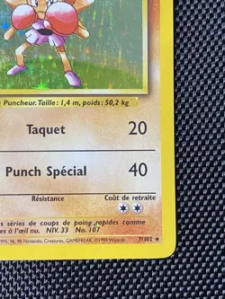 Hitmonchan Tygnon 7/102 Base Set Italian Holo Rare Pokemon - Light Play - Image 4