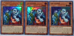Yugioh 3x Uni-Zombie BLRR-EN074 Ultra Rare 1st Edition Near Mint Playset - Image 1