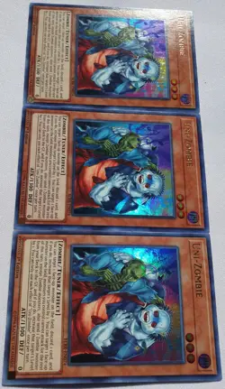 Yugioh 3x Uni-Zombie BLRR-EN074 Ultra Rare 1st Edition Near Mint Playset - Image 4