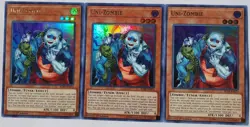 Yugioh 3x Uni-Zombie BLRR-EN074 Ultra Rare 1st Edition Near Mint Playset - Image 5