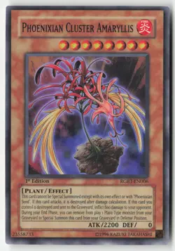 Yugioh - Phoenixian Cluster Amaryllis RGBT-EN006 1st Edition - Raging Battle - Image 1