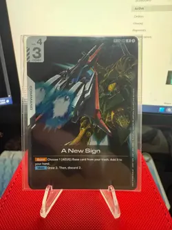 Gundam Card Game | A New Sign R GD02-117 | Newtype Challenge Alt-Art Promo - Image 1