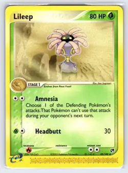 Lileep 43/100 2003 EX Sandstorm Pokemon Card e-Series Nintendo Uncommon - Nm - Image 1