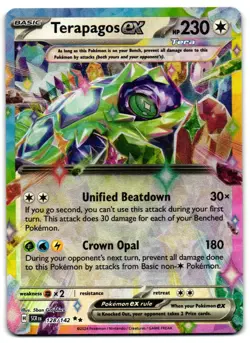 Terapagos ex 128/142 - Stellar Crown Double Rare Pokemon TCG - M/LP Card - Image 1