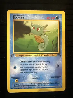 1st Edition Horsea - Fossil - #49/62 - Vintage Pokemon Card 1999 WOTC - Image 1