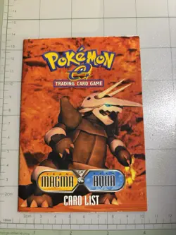 Pokemon TCG EX Team Magma vs Team Aqua Card List Insert 2004 Checklist Promo - Image 1