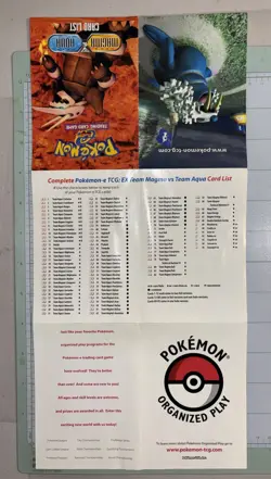 Pokemon TCG EX Team Magma vs Team Aqua Card List Insert 2004 Checklist Promo - Image 5