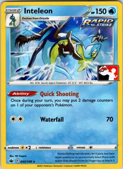 Inteleon (43) 043/198 Prize Pack Series Cards Pokemon TCG NM Holo - Image 1