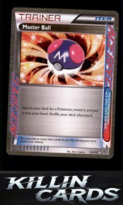 Master Ball 94/101 Pokemon Rare Ace Plasma Blast Card NM - Image 1