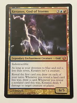 MTG Keranos God of Storms NM Journey into Nyx Regular Magic The Gathering - Image 1