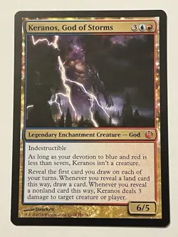 MTG Keranos God of Storms NM Journey into Nyx Regular Magic The Gathering - Image 2