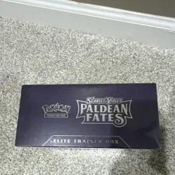 Pokemon TCG Scarlet & Violet Paldean Fates Elite Trainer Box Mimikyu Booster - Image 2