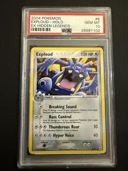 PSA 10 EXPLOUD 6 HOLO EX HIDDEN LEGENDS POKEMON - Image 1