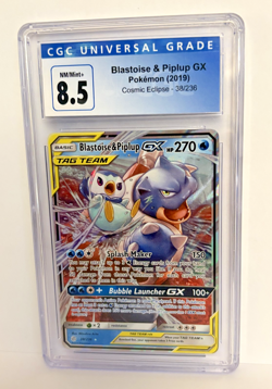 Pokemon 2019 Blastoise & Piplup GX Cosmic Eclipse 38/236 Holo NM/Mint+ 8.5 - Image 1