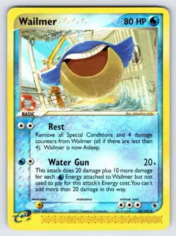 Wailmer 48/109 EX Ruby & Sapphire Pokemon Card e-Series Arita Uncommon - Mp - Image 1