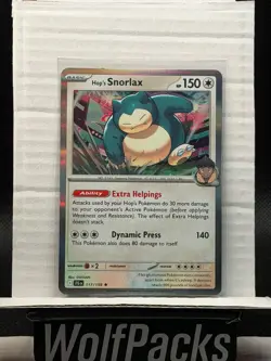 Pokemon TCG Journey Together - Hop’s Snorlax #117 Rare Holo - Image 1