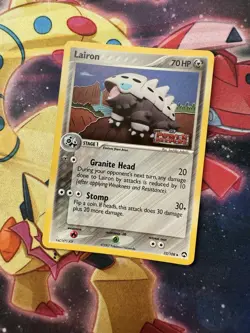 Lairon 32/108 EX Power Keepers Reverse Holo Foil Stamped Pokemon Vintage 2007 LP - Image 1
