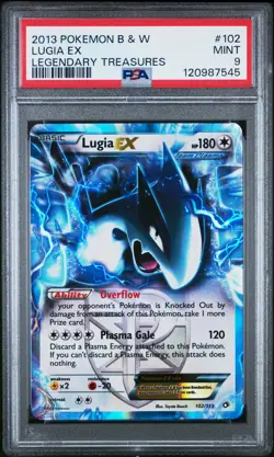 2013 POKEMON B&W LEGEND TREASURES #102 LUGIA EX PSA 9 - Image 1