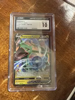Rayquaza V 100/159 Crown Zenith CGC 10 Gem Mint Pokemon TCG Holo Rare - Image 1