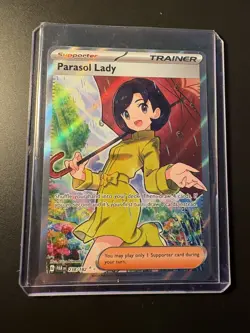 Pokemon TCG SV04: Paradox Rift Parasol Lady Supporter 238/182 Holo NM - Image 1