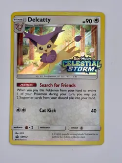 🇨🇦 Delcatty SM132 - Sun & Moon Celestial Storm Pokemon Stamped Promo NM - Image 1