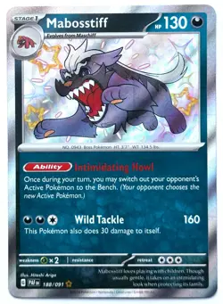 Mabosstiff 188/091 - Pokemon TCG - Paldean Fates Shiny Rare Holo - Image 1