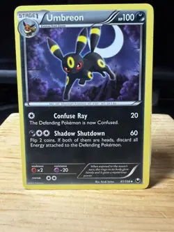 Pokemon Umbreon 61/108 Dark Explorers Regular 2012 LP-MP - Image 1
