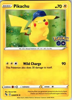 Pikachu (28) 028/078 Pokemon GO Pokemon NM Holo - Image 1
