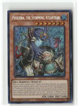 Yugioh Poseidra, the Storming Atlantean SUDA-EN016 Secret Rare 1st Ed NM - Image 1